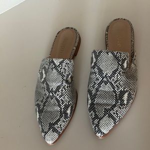 Snakeskin Mules